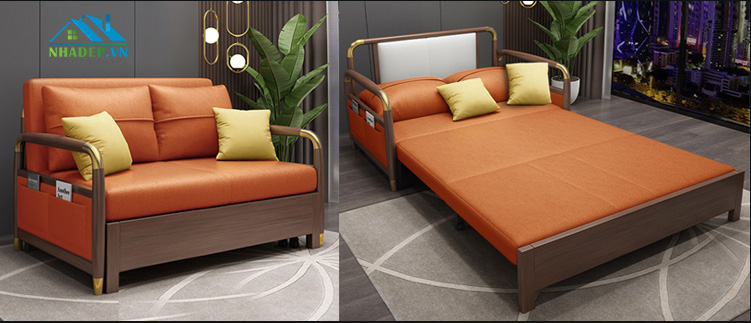 Sofa bed cao cấp Mid-Century Modern Style MF820-Gold