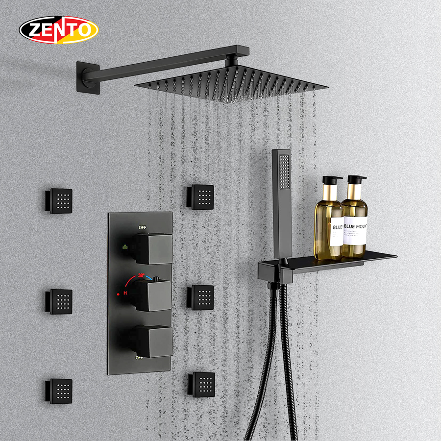 Bộ sen nhiệt độ âm tường Luxury Shower System ZT8665-B
