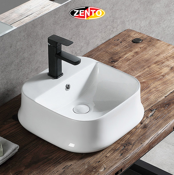 Chậu lavabo đặt bàn Zento LV1185A (460x460x160mm)