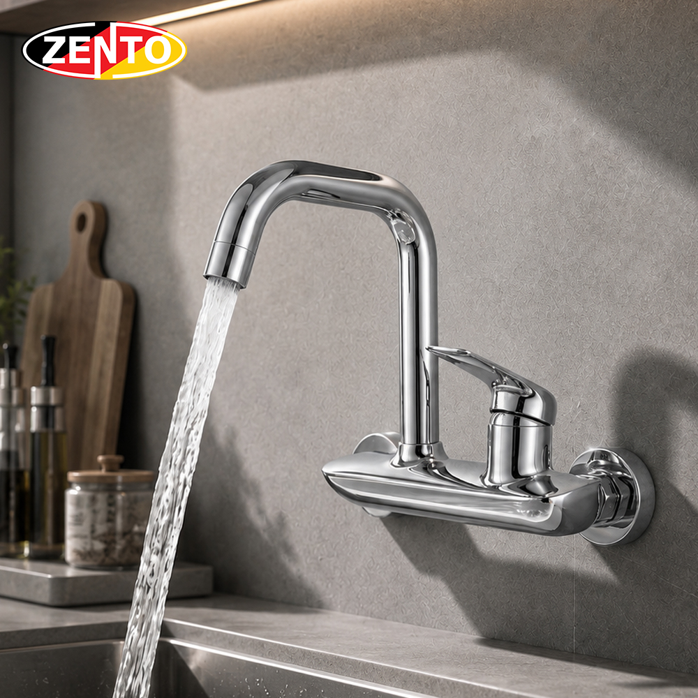 Vòi rửa chén bát nóng lạnh gắn tường ZT2202