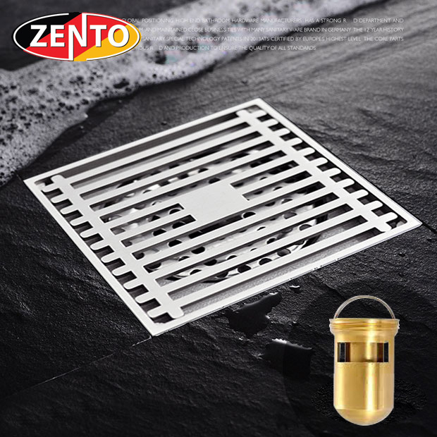 Phễu thoát sàn chống mùi & côn trùng Zento ZT528 (100x100mm)