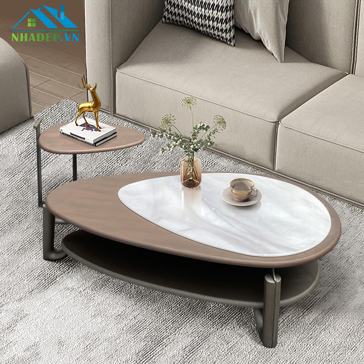 Bộ bàn Sofa table - Nordic coffee table P2411
