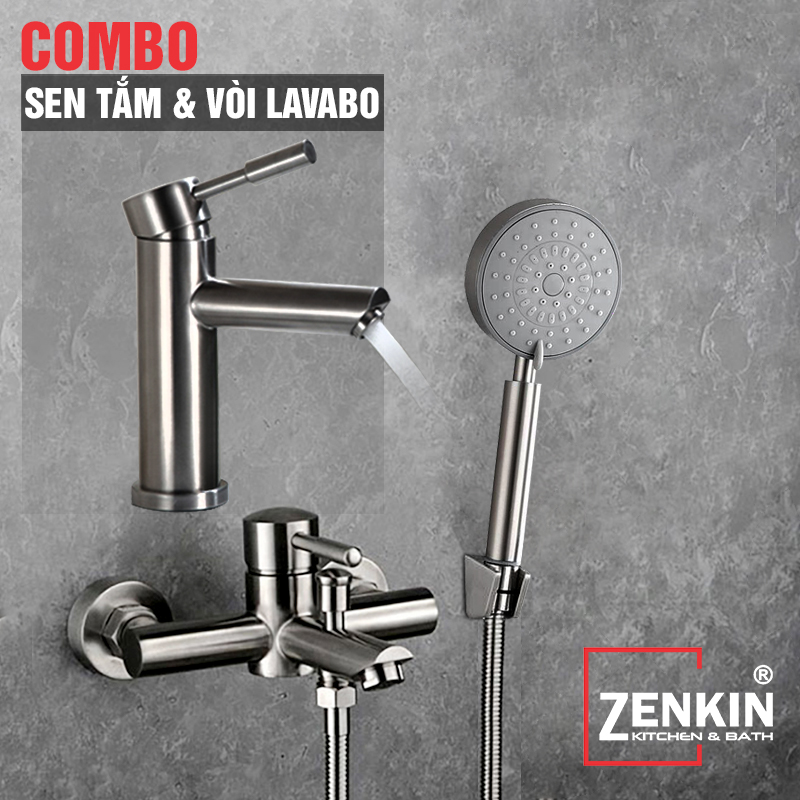 Combo sen tắm và vòi lavabo Zenkin ZK04
