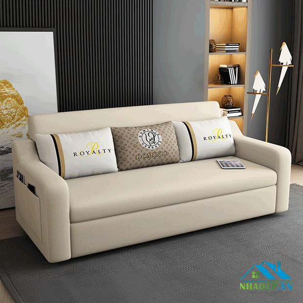 Sofa bed khung kim loại 2in1 FS122EC (tặng 3 gối)