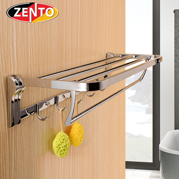 Giá để đồ kết hợp treo khăn inox Zento HA4646 (Polished)