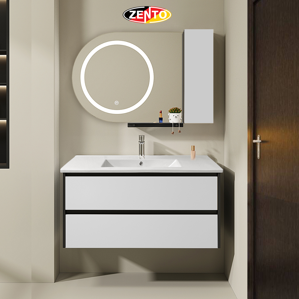 Bộ tủ lavabo gương đèn Led ZT-LV8965