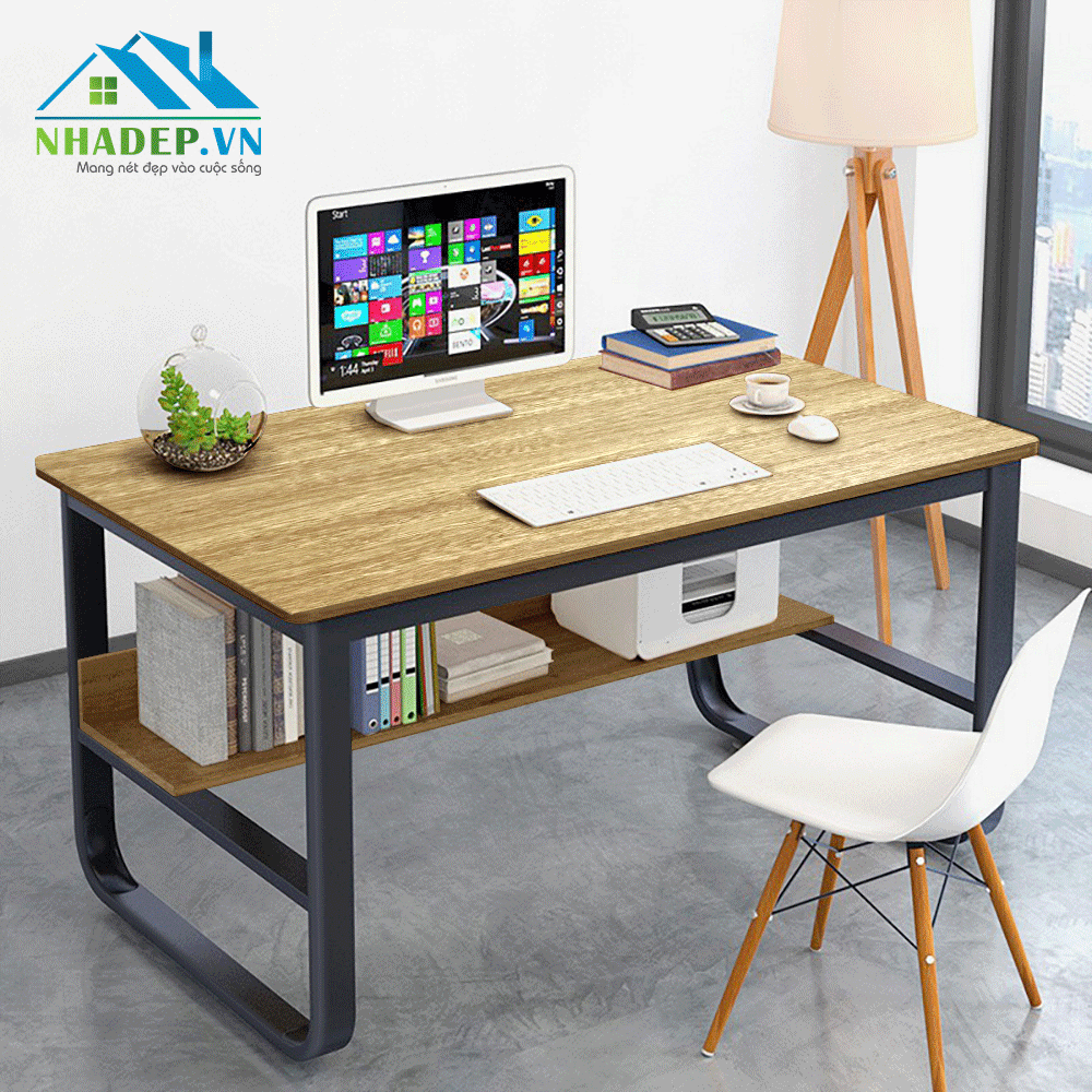 Bàn làm việc hiện đại P46 (melamine vân gỗ)