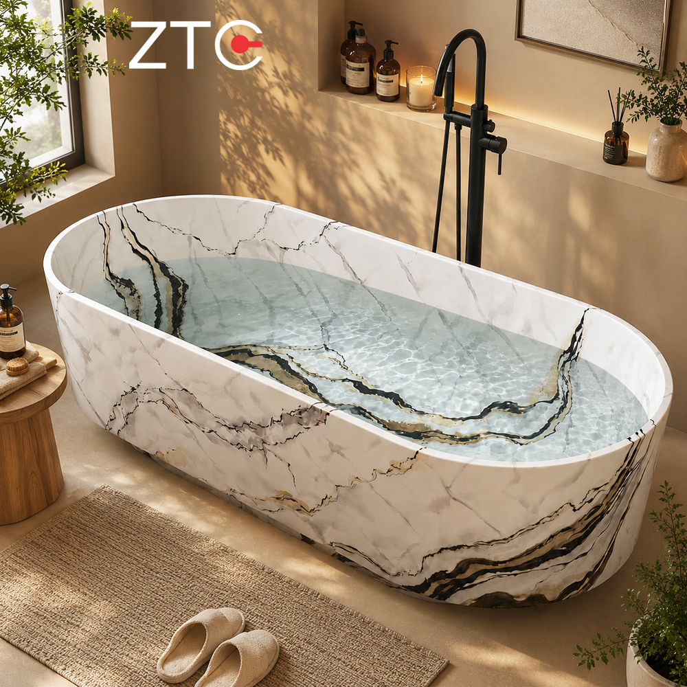 Bồn tắm đá Ellipse Solid Surface ZTC-S120-Y