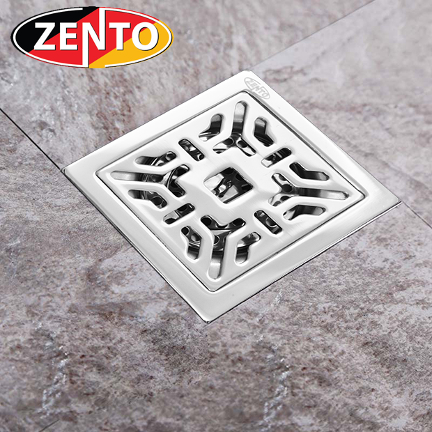 Phễu thoát sàn chống mùi hôi inox Zento TS104 (100x100)