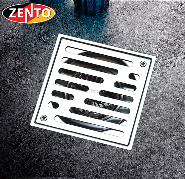 Thoát sàn chống mùi ban công inox304 Zento ZT562-2U (123x123)
