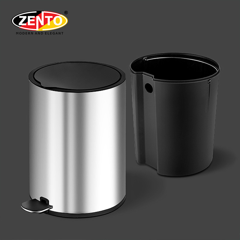 Thùng rác inox đạp chân nắp êm HC1240-Polished