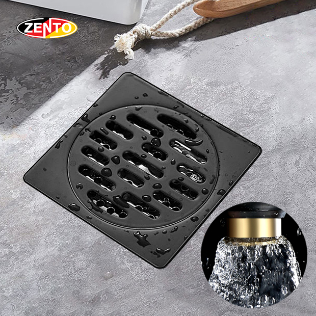 Thoát sàn chống mùi Black series Zento ZT541-AV (100x100mm)