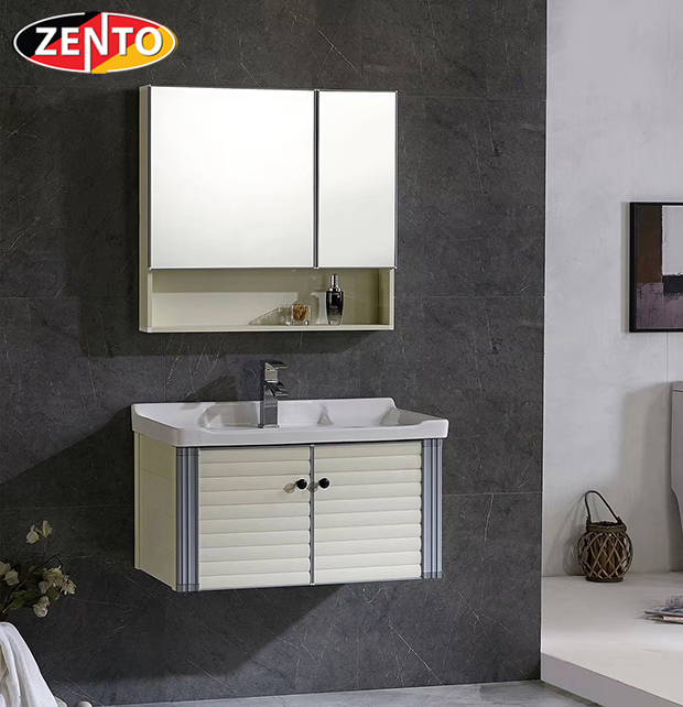 Bộ tủ, chậu, kệ gương Lavabo ZT-LV1087 (Aluminum)