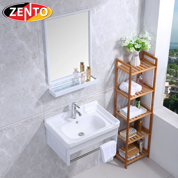Bộ tủ, chậu, kệ gương Lavabo ZT-LV947 (Aluminum)
