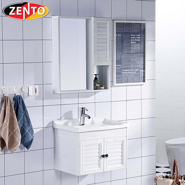 Bộ tủ, chậu, kệ gương Lavabo ZT-LV931 (Aluminum)