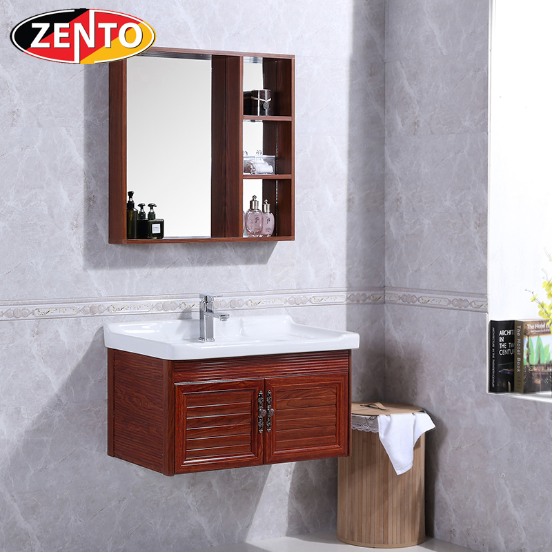 Bộ tủ, chậu, kệ gương Lavabo ZT-LV934 (Aluminum)