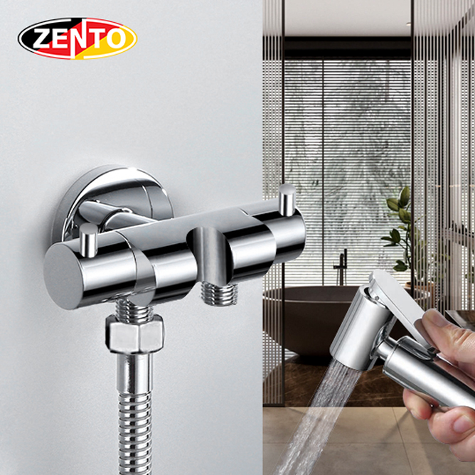 Van góc 2 đầu ra có giá đỡ Angle valve with bracket ZT9821