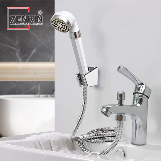 Bộ vòi lavabo kết hợp sen tắm nóng lạnh Zenkin ZK
