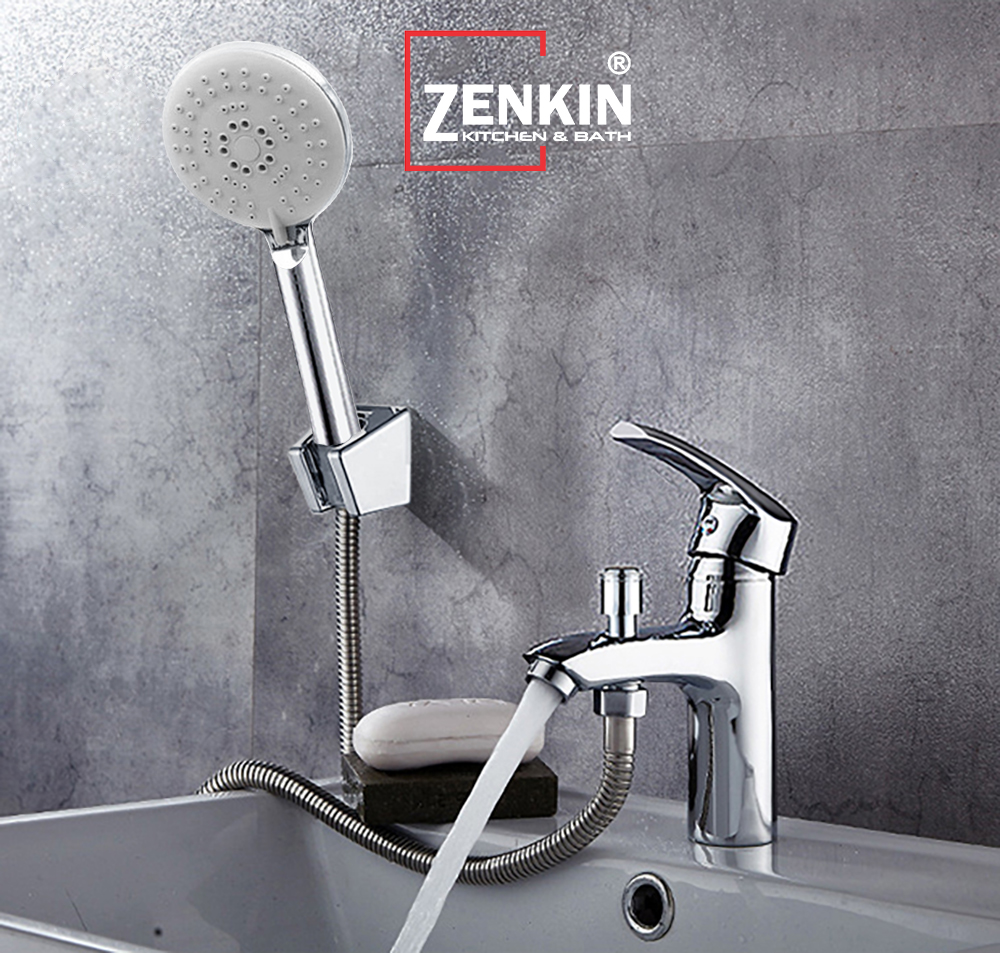 Bộ vòi lavabo kết hợp sen tắm nóng lạnh Zenkin ZK1045-2023