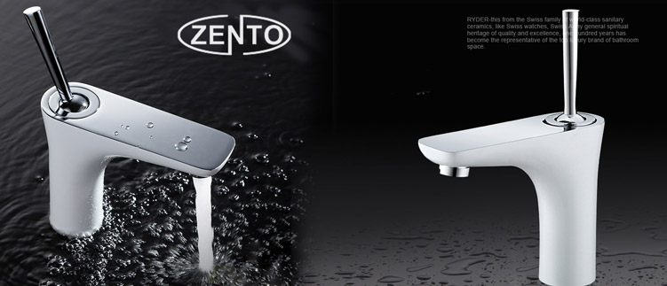 Vòi chậu rửa nóng lạnh mạ sứ Zento ZT2083