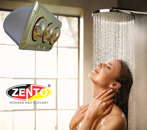 Đèn sưởi nhà tắm 3 bóng Zento ZT3-J Gold